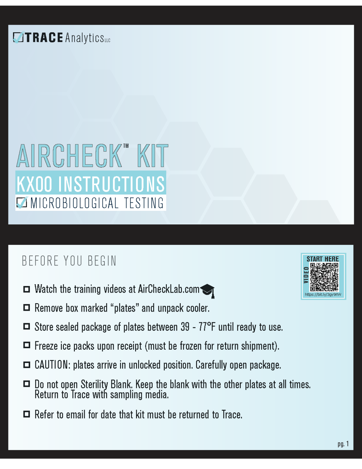 Instrucciones De Muestreo Microbiano Trace Analytics The AirCheck Lab