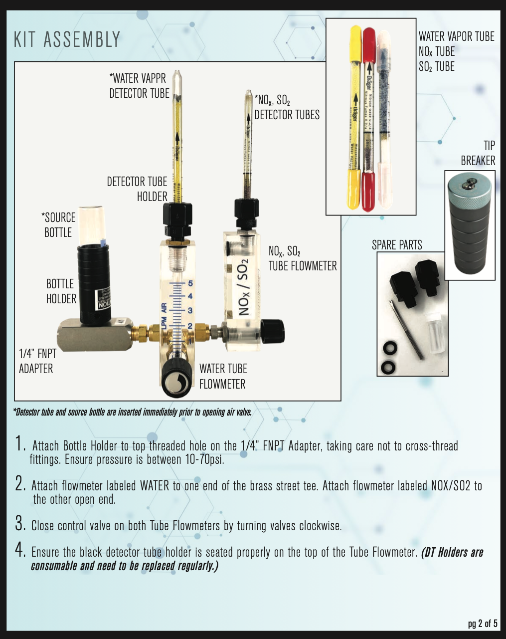 Instrucciones De Muestreo K6042 - Trace Analytics, The AirCheck Lab